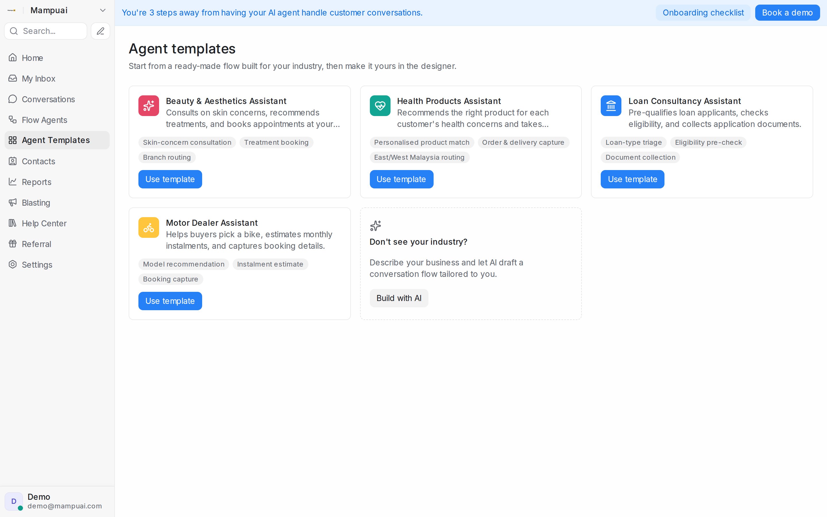 Agent templates