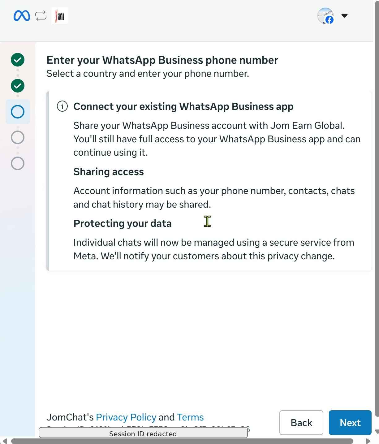 Access-sharing notice