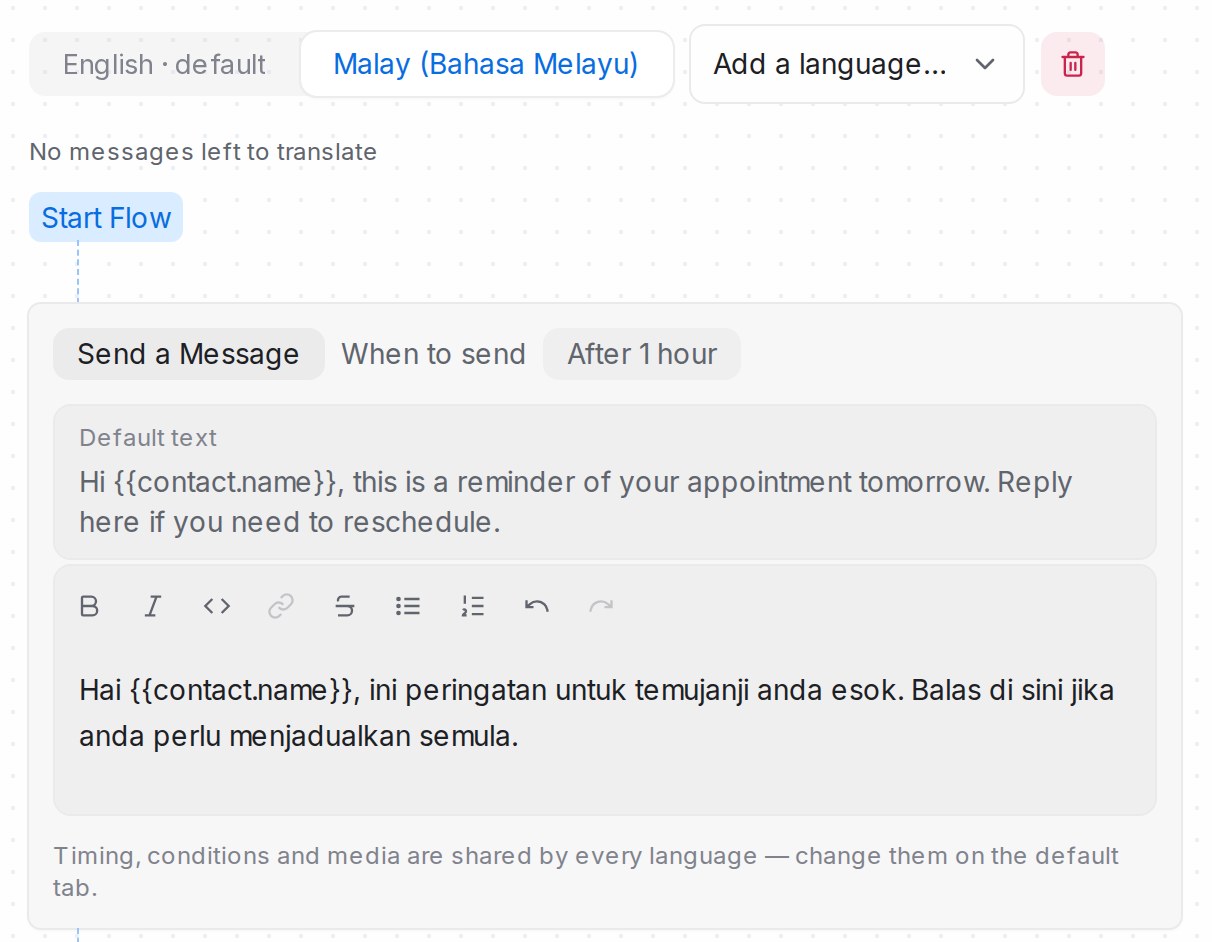Message sequence language versions