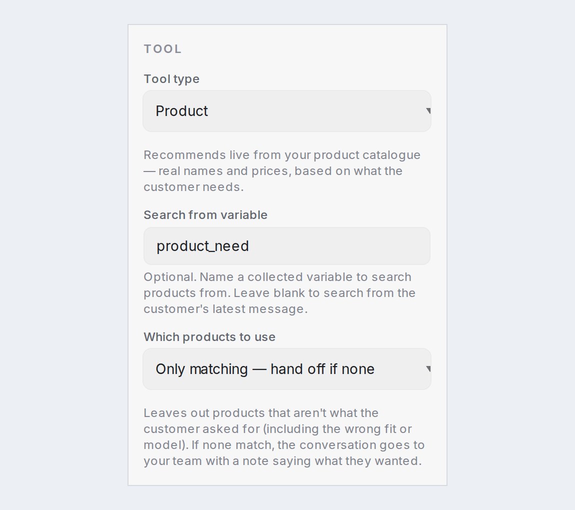 Which products to use on a product step